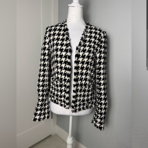 L’agence Adette Houndstooth Black and White Jacket/Size 4 - Picture 2 of 8